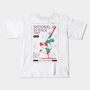 Science Day Microscope Kids T-Shirt